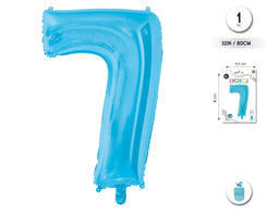 GLOBO FOIL 32/80CM AZUL BABY 7 - yupiparty