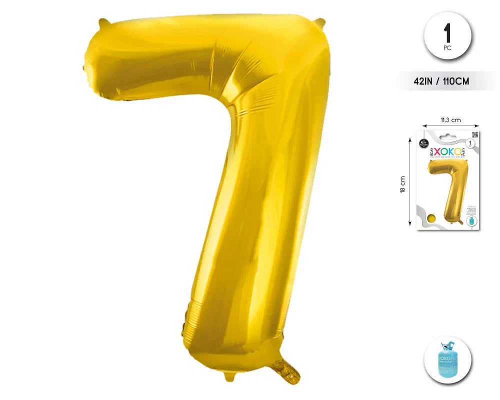 GLOBO FOIL 42/110CM ORO 7 - yupiparty