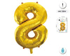 GLOBO FOIL 42/110CM ORO 8 - yupiparty