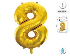 GLOBO FOIL 42/110CM ORO 8 - yupiparty