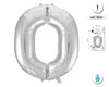GLOBO FOIL 42/110CM PLATA 0 - yupiparty
