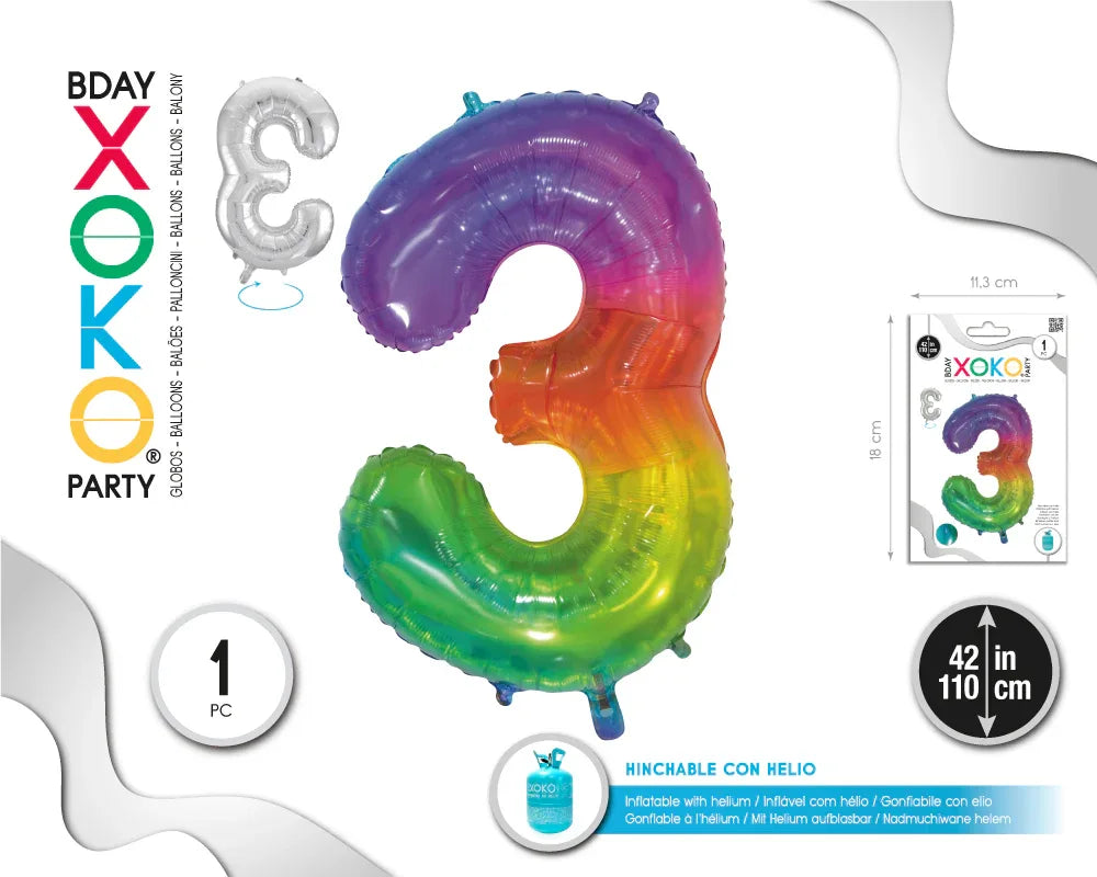 GLOBO FOIL 42/110CM JELLY 3 - yupiparty