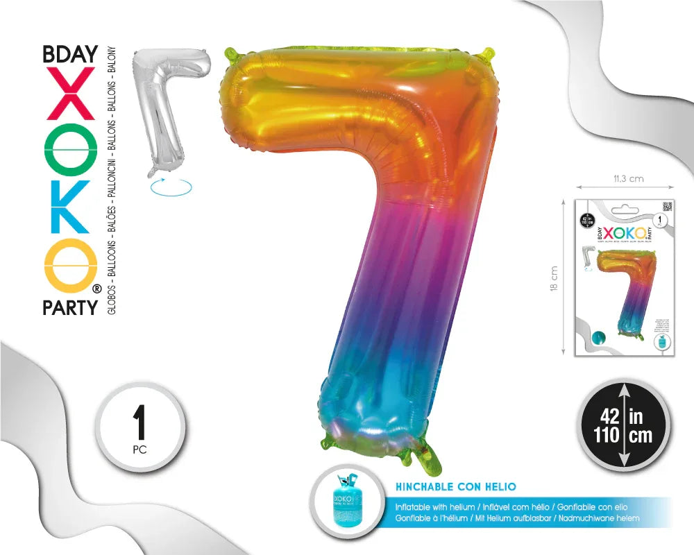 GLOBO FOIL 42/110CM JELLY 7 - yupiparty