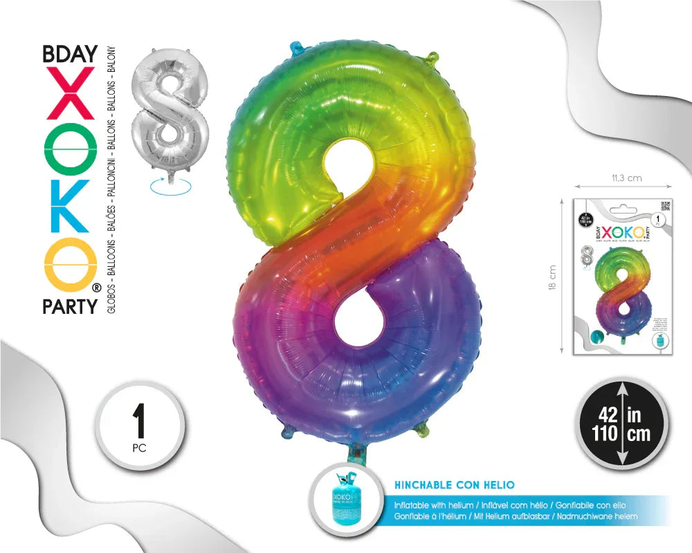 GLOBO FOIL 42/110CM JELLY 8 - yupiparty