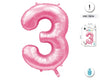 GLOBO FOIL 42/110CM ROSA BABY 3 - yupiparty