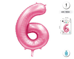 GLOBO FOIL 42/110CM ROSA BABY 6 - yupiparty