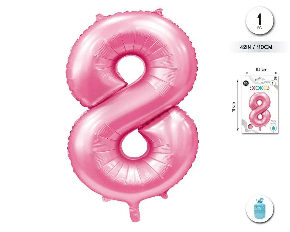 GLOBO FOIL 42/110CM ROSA BABY 8 - yupiparty