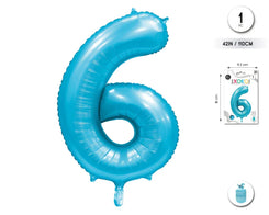 GLOBO FOIL 42/110CM AZUL BABY 6 - yupiparty