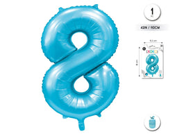 GLOBO FOIL 42/110CM AZUL BABY 8 - yupiparty