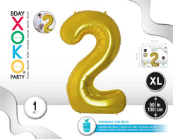 GLOBO FOIL 50/130CM ORO 2 - yupiparty