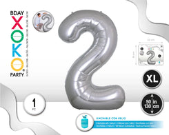 GLOBO FOIL 50/130CM PLATA 2 - yupiparty