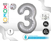 GLOBO FOIL 50/130CM PLATA 3 - yupiparty