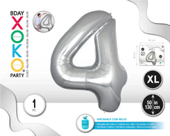 GLOBO FOIL 50/130CM PLATA 4 - yupiparty