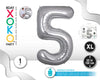 GLOBO FOIL 50/130CM PLATA 5 - yupiparty
