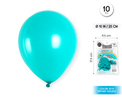 GLOBOS 10PC 2.2G 25CM TIFFANY - yupiparty