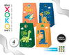 BOLSAS PAPEL CON PEGATINA 4PC DINO - yupiparty