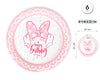 PLATO 23CM PINK LADY 6PCS - yupiparty