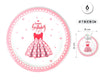 PLATO 18CM PINK LADY 6PCS - yupiparty