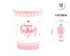 VASO 9OZ/250ML PINK LADY 12PCS - yupiparty
