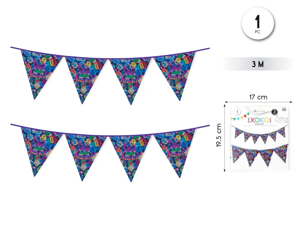 BANDERINES GAME 3M - yupiparty