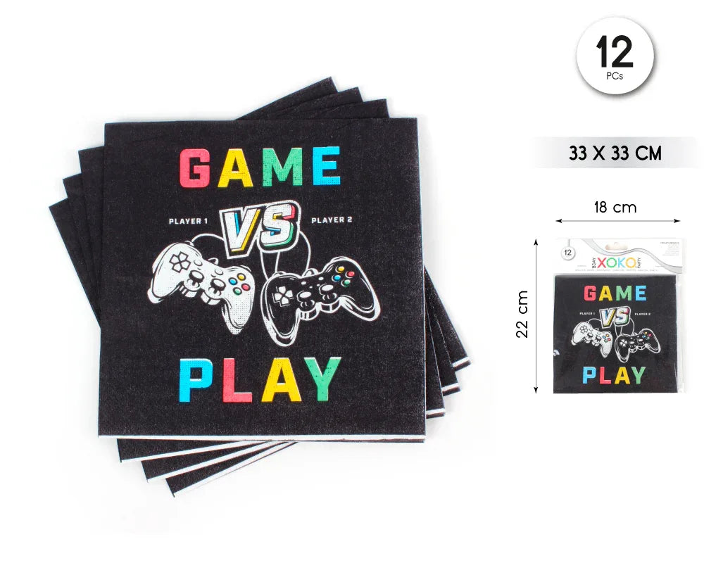 SERVILLETA GAME 12PCS - yupiparty