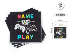 SERVILLETA GAME 12PCS - yupiparty