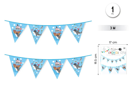 BANDERINES PIRATA 3M - yupiparty