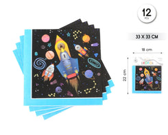 SERVILLETA ESPACIO 12PCS - yupiparty