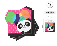 SERVILLETA PANDA 12PCS - yupiparty