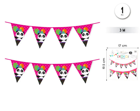 BANDERINES PANDA 3M - yupiparty
