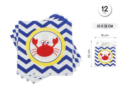 SERVILLETA MARITIMO 12PCS - yupiparty