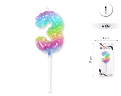 VELA 6CM GLOBO MACARON 3 - yupiparty