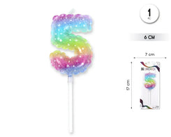 VELA 6CM GLOBO MACARON 5 - yupiparty