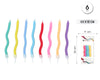 VELA ONDULADA 10CM PASTEL 8PC - yupiparty