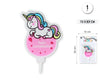 VELA PRINT FELIZ CUMPLE UNICORN ROSA - yupiparty