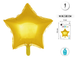 GLOBO FOIL ESTRELLA 18 PUL ORO 1PC - yupiparty