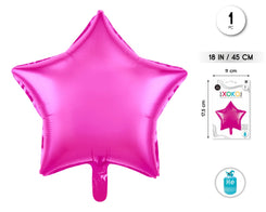 GLOBO FOIL ESTRELLA 18 PUL FUCSIA 1PC - yupiparty