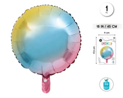 GLOBO FOIL REDONDO 18 PUL RAINBOW 1PC - yupiparty