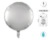 GLOBO FOIL REDONDO 18PUL PLATA 1PC - yupiparty
