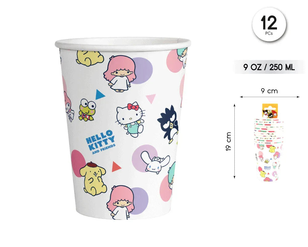 VASO 270ML HELLO KITTY AF PINK 12PCS - yupiparty