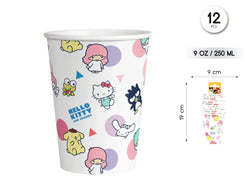 VASO 270ML HELLO KITTY AF PINK 12PCS - yupiparty