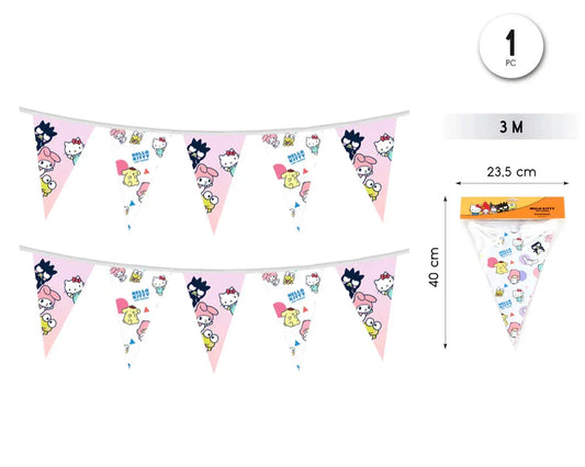 BANDERIN 3M HELLO KITTY - yupiparty