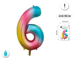 GLOBO FOIL 42/110CM PASTEL DEGRA 2 C - yupiparty