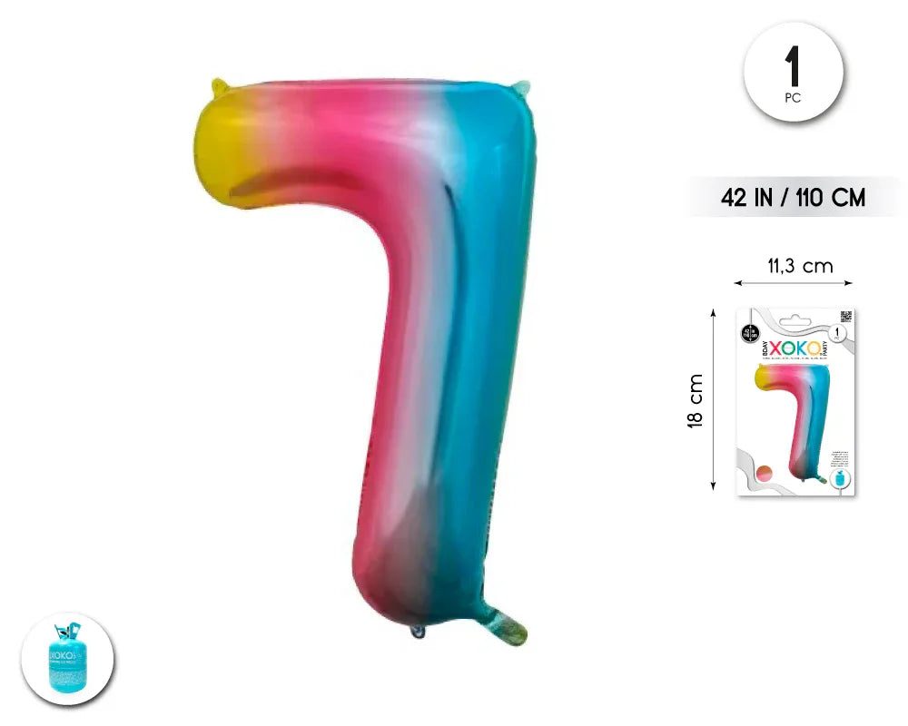 GLOBO FOIL 42/110CM PASTEL DEGRA 2 C - yupiparty