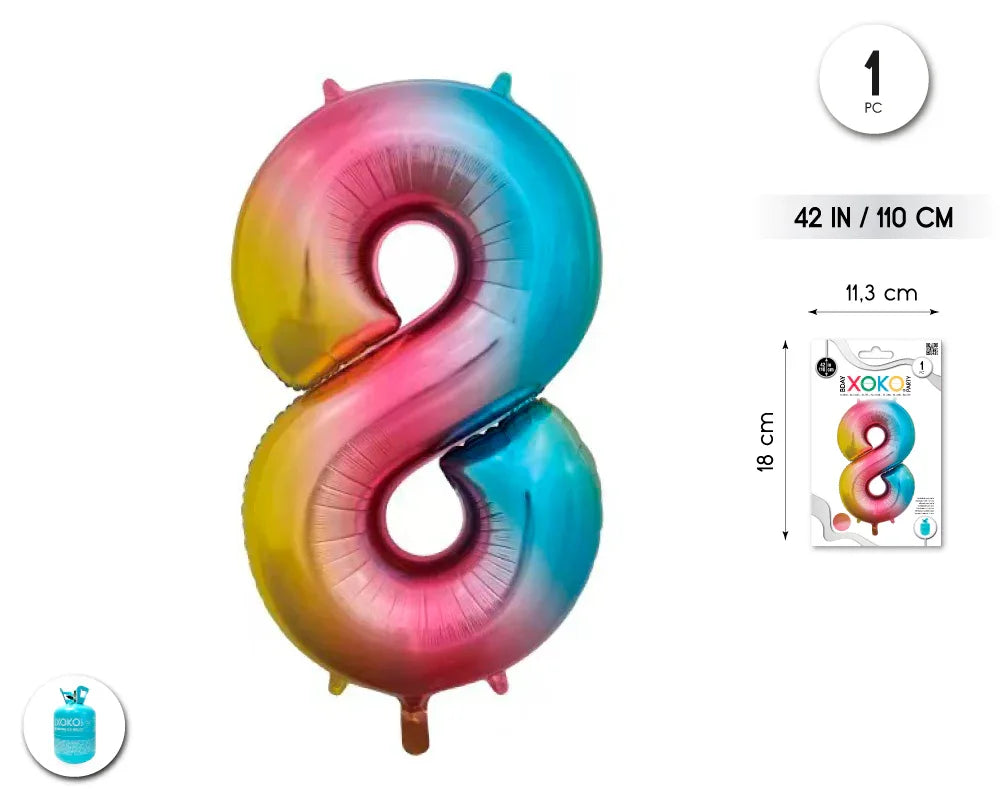 GLOBO FOIL 42/110CM PASTEL DEGRA 2 C - yupiparty