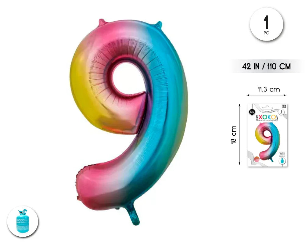 GLOBO FOIL 42/110CM PASTEL DEGRA 2 C - yupiparty