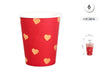 VASO 9OZ/250ML CORAZONES ORO 6PCS - yupiparty