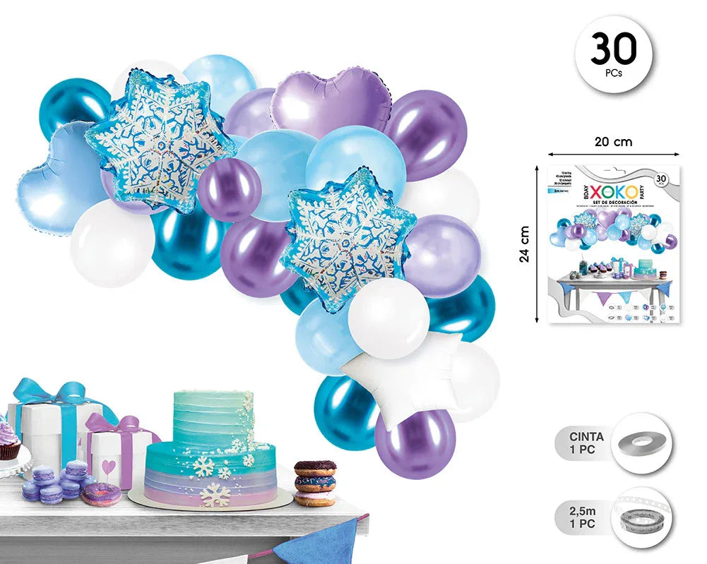 GUIRNALDA DE GLOBOS FROZEN 30PC - yupiparty