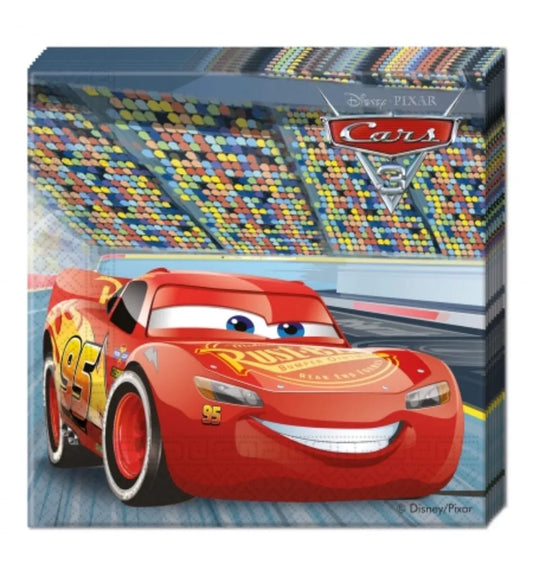 SERVILLETAS DE PAPEL 2CAPAS CARS 3 PK- - yupiparty