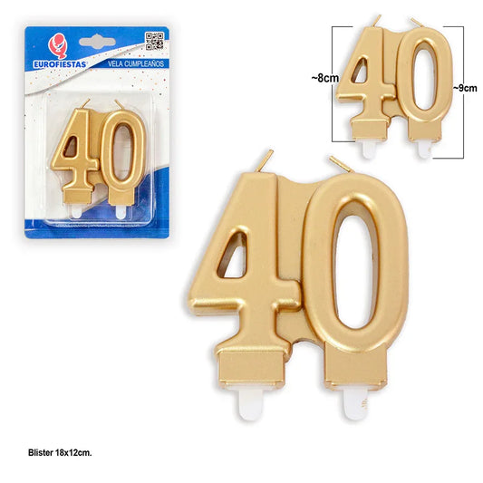 VELA BLOQUE ORO *40 - yupiparty